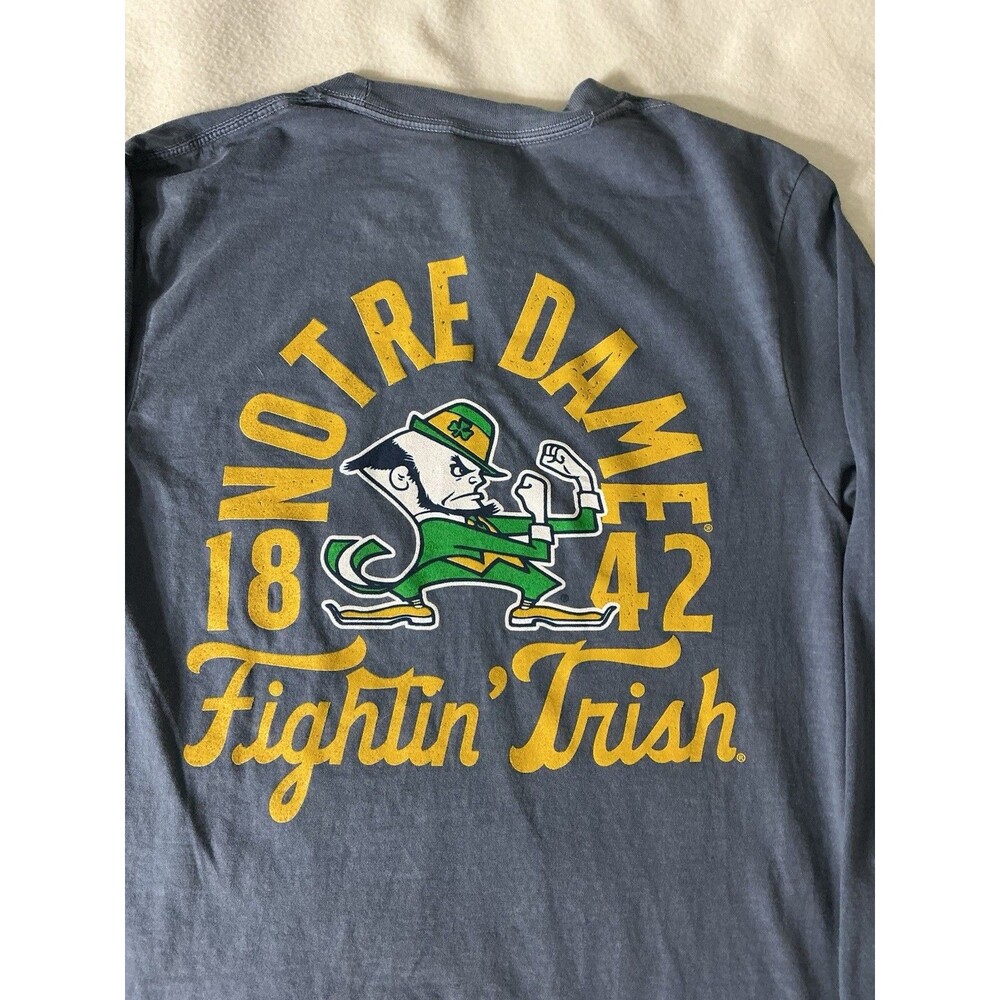 Notre Dame Fighting Irish Long Sleeve Shirt Mens Small Blue NWT NCAA